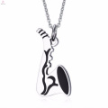 New Style Silver Horn Saxophone Pendant Necklace Jewelry